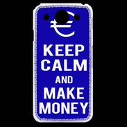 Coque LG G Pro Keep Calm Make money Bleu