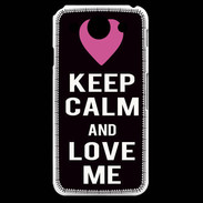 Coque LG G Pro Keep Calm Love Noir