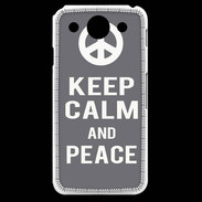 Coque LG G Pro Keep Calm Peace Gris