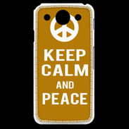 Coque LG G Pro Keep Calm Peace Orange