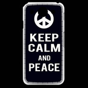Coque LG G Pro Keep Calm Peace Noir