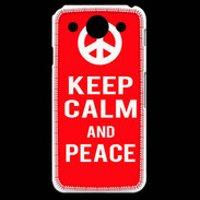 Coque LG G Pro Keep Calm Peace Rouge