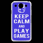 Coque LG G Pro Keep Calm Play games Bleu