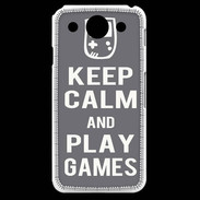 Coque LG G Pro Keep Calm Play games Gris