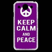 Coque LG G Pro Keep Calm Peace Violet