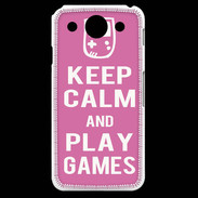 Coque LG G Pro Keep Calm Play games Rose