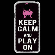 Coque LG G Pro Keep Calm Play on Noir