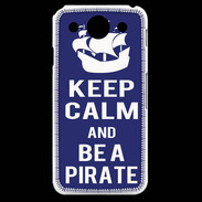 Coque LG G Pro Keep Calm Be a Pirate Bleu