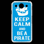 Coque LG G Pro Keep Calm Be a Pirate Cyan