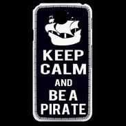 Coque LG G Pro Keep Calm Be a Pirate Noir