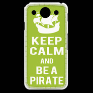 Coque LG G Pro Keep Calm Be a Pirate Vert pomme