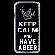 Coque LG G Pro Keep Calm Have a beer Noir