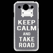 Coque LG G Pro Keep Calm Take Road Gris