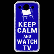Coque LG G Pro Keep Calm Watch TV Bleu