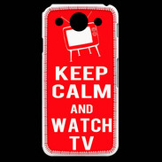 Coque LG G Pro Keep Calm Watch TV Rouge