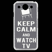 Coque LG G Pro Keep Calm Watch TV Gris