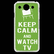 Coque LG G Pro Keep Calm Watch TV Vert