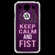 Coque LG G Pro Keep Calm and Fist Violet
