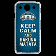 Coque LG G Pro Keep Calm and Hakuna Matata Bleu
