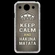 Coque LG G Pro Keep Calm and Hakuna Matata Gris