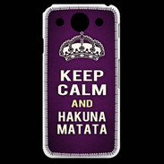Coque LG G Pro Keep Calm and Hakuna Matata Violet