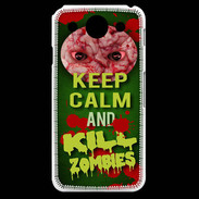 Coque LG G Pro Keep Calm and Kill Zombies Vert
