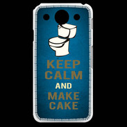 Coque LG G Pro Keep Calm and Make cake Bleu