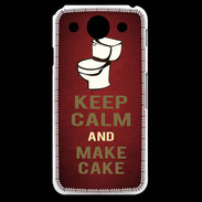 Coque LG G Pro Keep Calm and Make cake Rouge