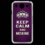 Coque LG G Pro Keep Calm and Miskine Violet