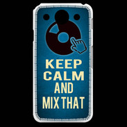 Coque LG G Pro Keep Calm and Mix that Bleu