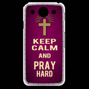 Coque LG G Pro Keep Calm and Pray Christian Rose