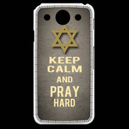 Coque LG G Pro Keep Calm and Pray jewish Gris