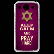 Coque LG G Pro Keep Calm and Pray jewish Rose