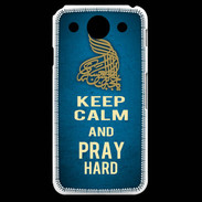 Coque LG G Pro Keep Calm and Pray Muslim Bleu