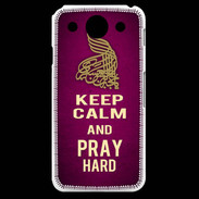Coque LG G Pro Keep Calm and Pray Muslim Rose