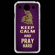 Coque LG G Pro Keep Calm and Pray Muslim Violet