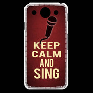 Coque LG G Pro Keep Calm and Sing Rouge