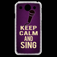 Coque LG G Pro Keep Calm and Sing Violet