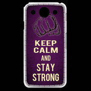 Coque LG G Pro Keep Calm and Stay strong Violet