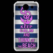 Coque LG G Pro Keep Calm and Think Beach Bleu