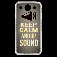 Coque LG G Pro Keep Calm and Up Sound Gris
