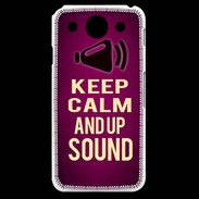 Coque LG G Pro Keep Calm and Up Sound Rose