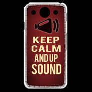 Coque LG G Pro Keep Calm and Up Sound Rouge