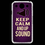 Coque LG G Pro Keep Calm and Up Sound Violet