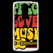 Coque LG G2 Mini Peace Love Music