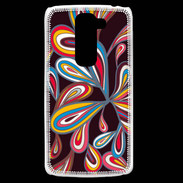 Coque LG G2 Mini Flower power sur fond noir