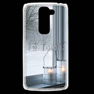 Coque LG G2 Mini paysage hiver deux lanternes