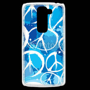 Coque LG G2 Mini Peace and love Bleu