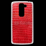 Coque LG G2 Mini Effet crocodile rouge