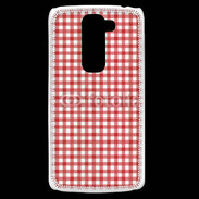 Coque LG G2 Mini Effet vichy rouge et blanc